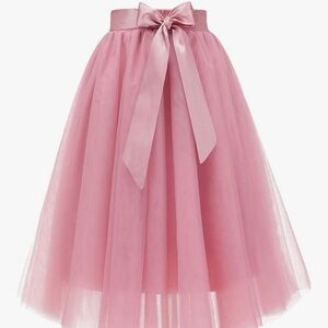 Elegant Pink Tulle Skirt